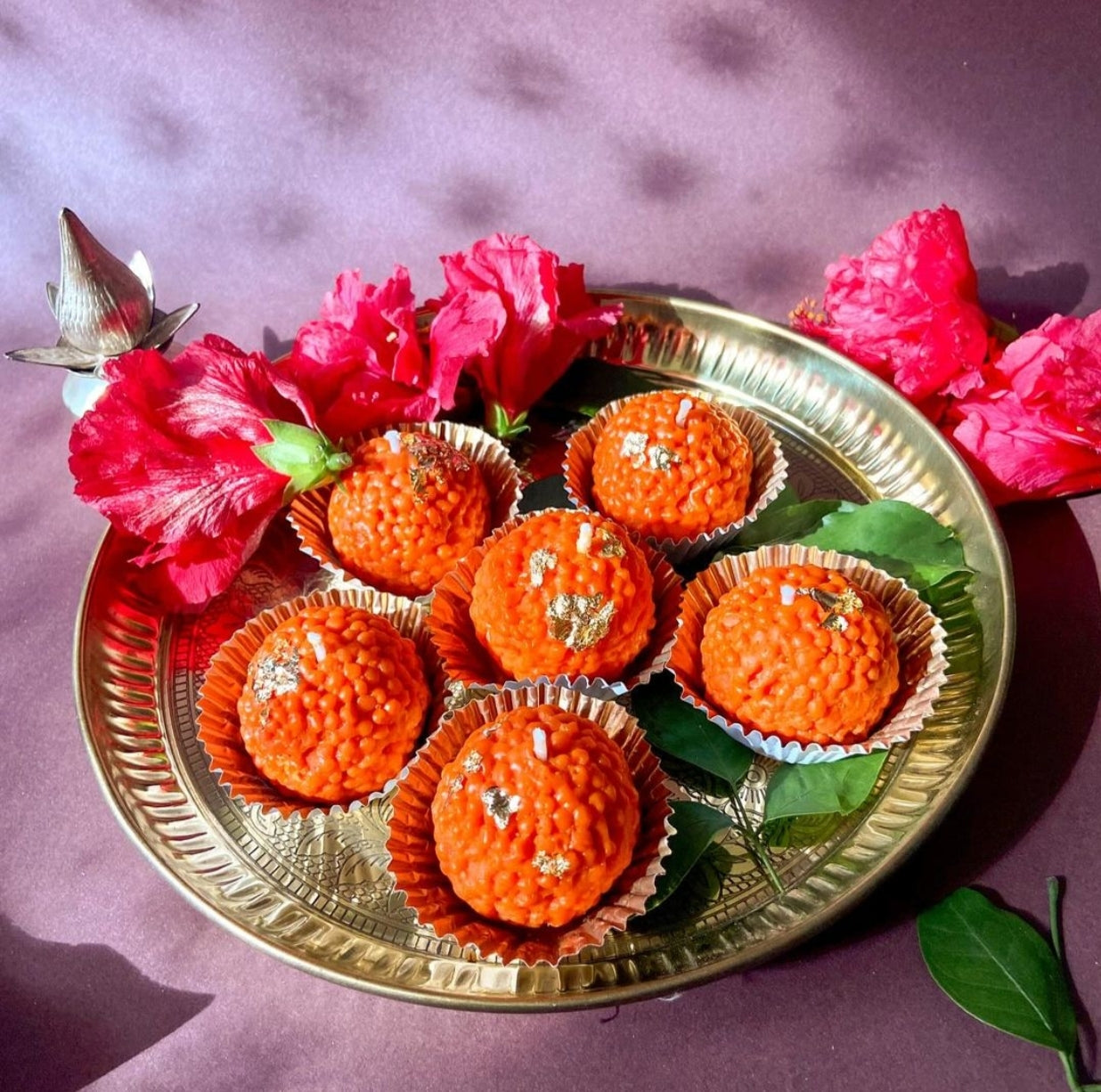 Sweet Ladoo Glow Candle | 100% Soy Wax | NAV-CT-011 - Navam