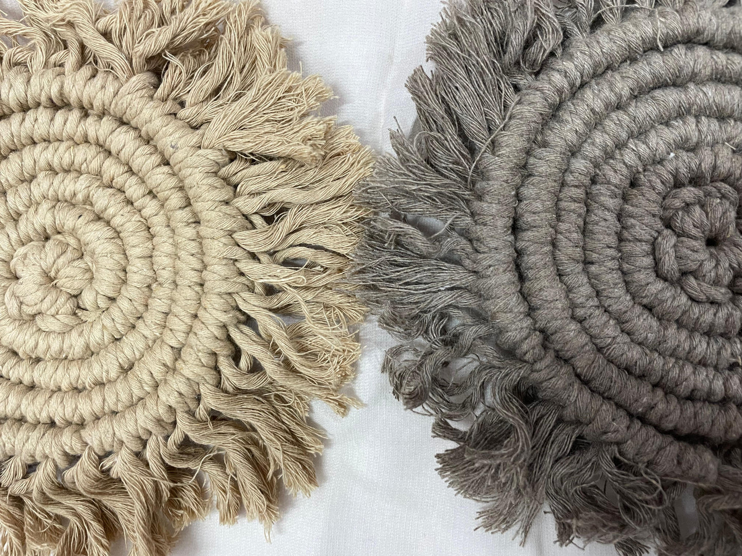 Handcrafted Macrame Coasters for Your Home | Protect Surfaces with Style and Charm | Set of 2 - Navam