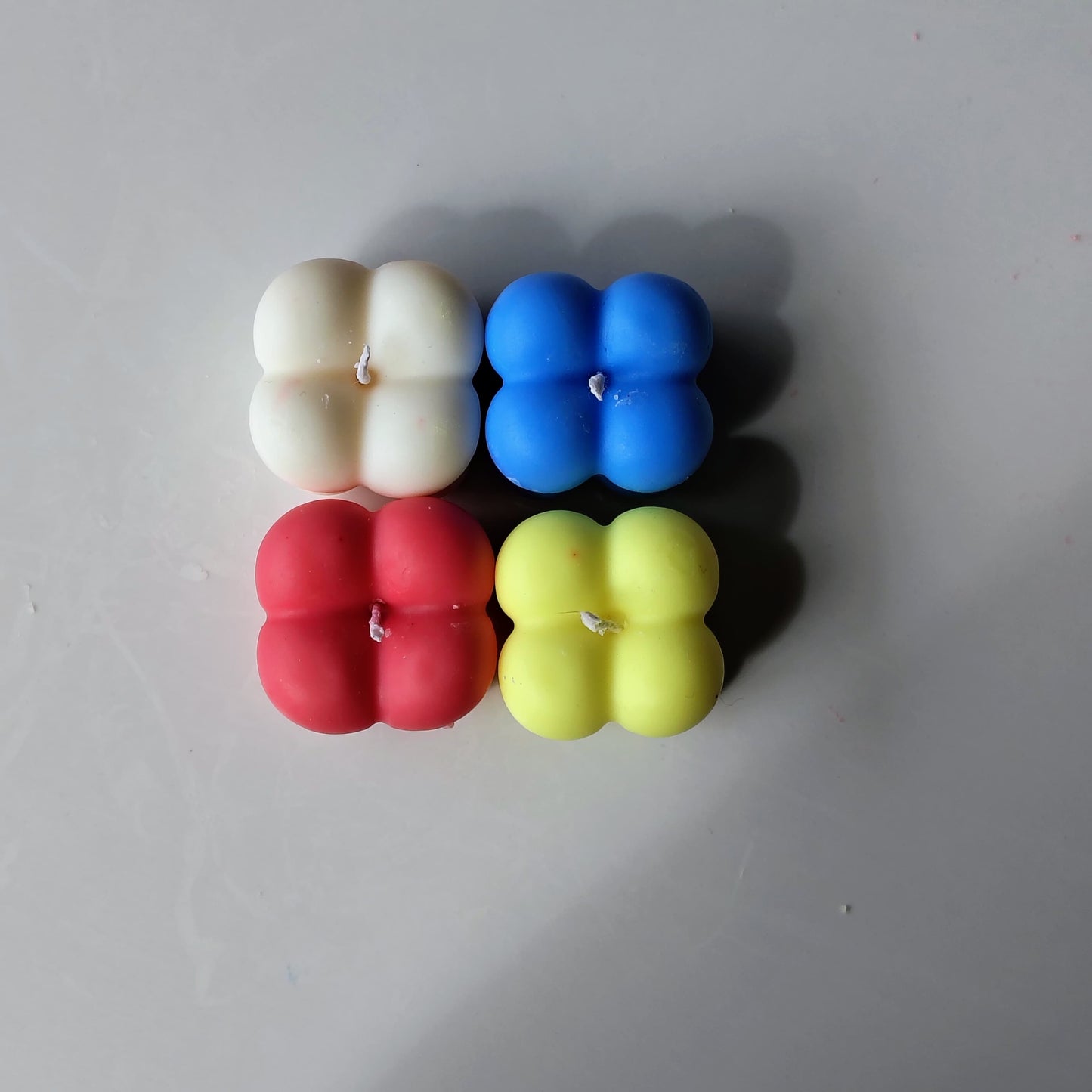 Scented Mini Bubble Candle |100% Soy Wax | Handmade Candle | Set of 4 | Multicolour | NAV-CT-013 - Navam