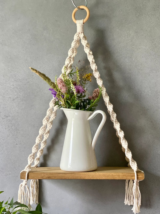 Macrame Wall Shelf Pattern | Hanging Shelf & Magazine Holder