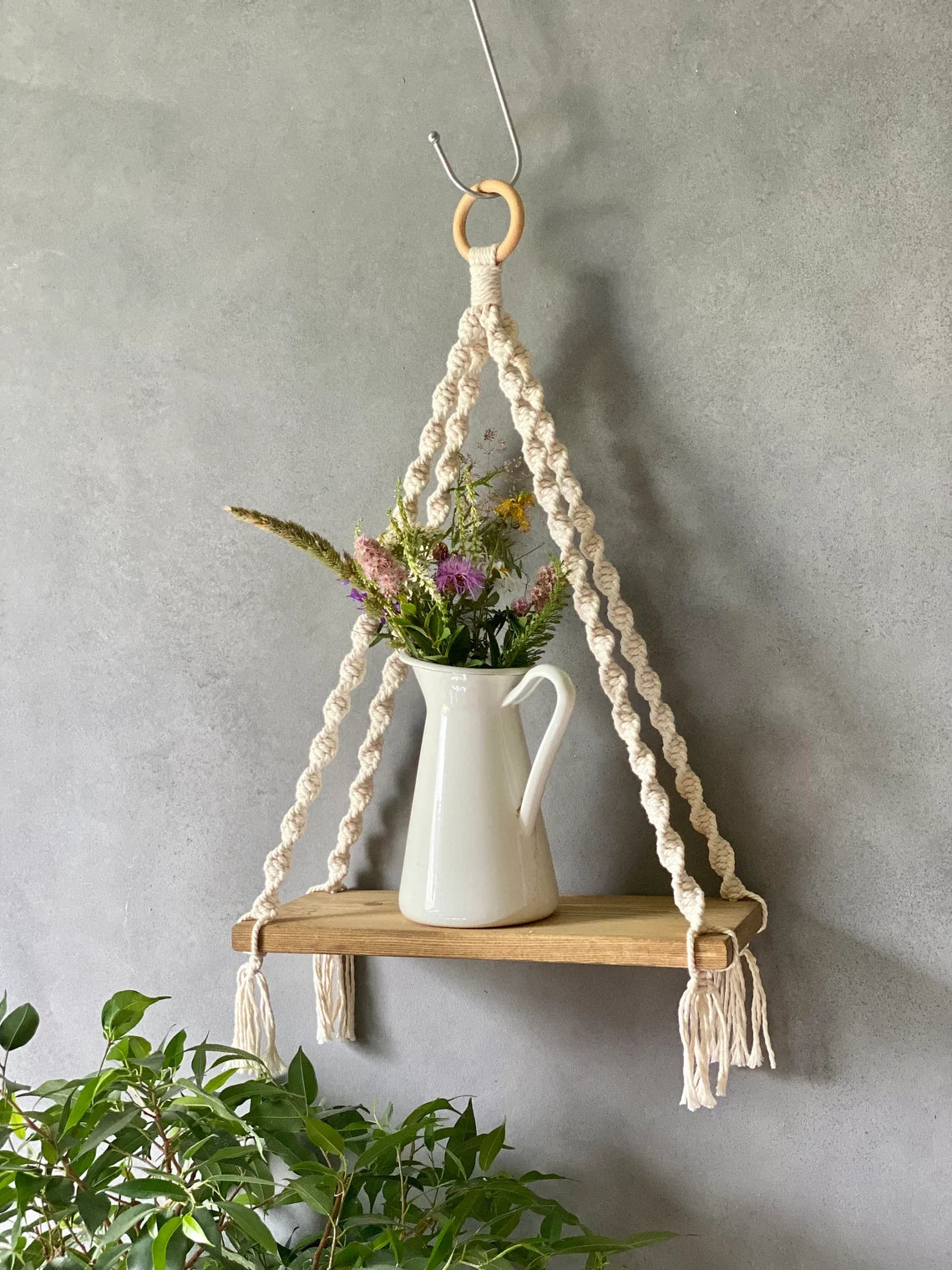 Macrame Wall Shelf Pattern | Hanging Shelf & Magazine Holder