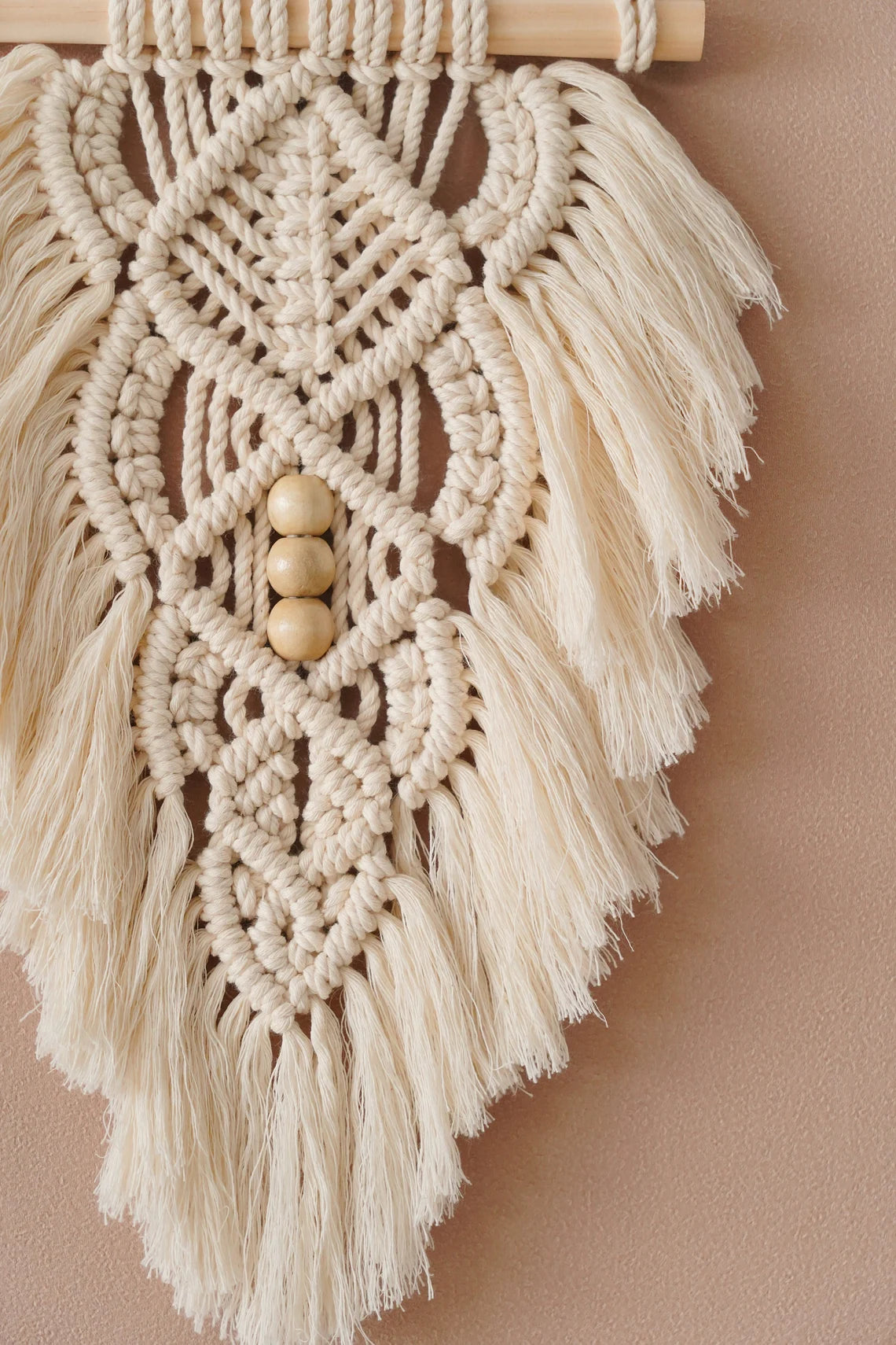Macrame Leaf Wall Hanging | Boho Farmhouse Wall Decor | Set of 2 |