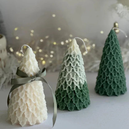 Christmas Tree Candle - Festive & Fragrant Holiday Decor | Set 0f 2 | Soy Wax | - Navam