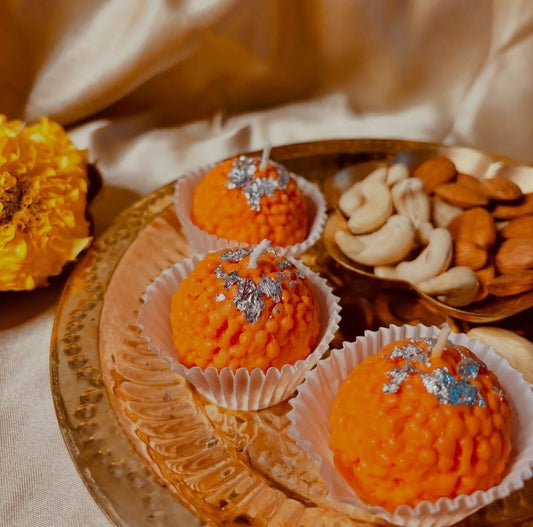 Sweet Ladoo Glow Candle | 100% Soy Wax | NAV-CT-011 - Navam