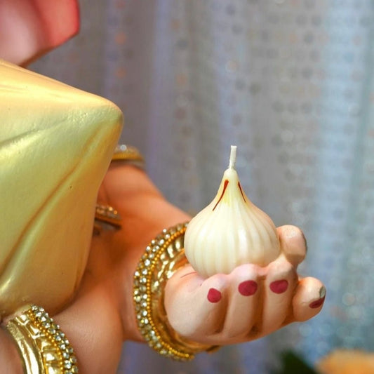 Festive Modak Candle | Elegant Candles for Ganesh Chaturthi | 100% Soy Wax | NAV-CT-006 - Navam