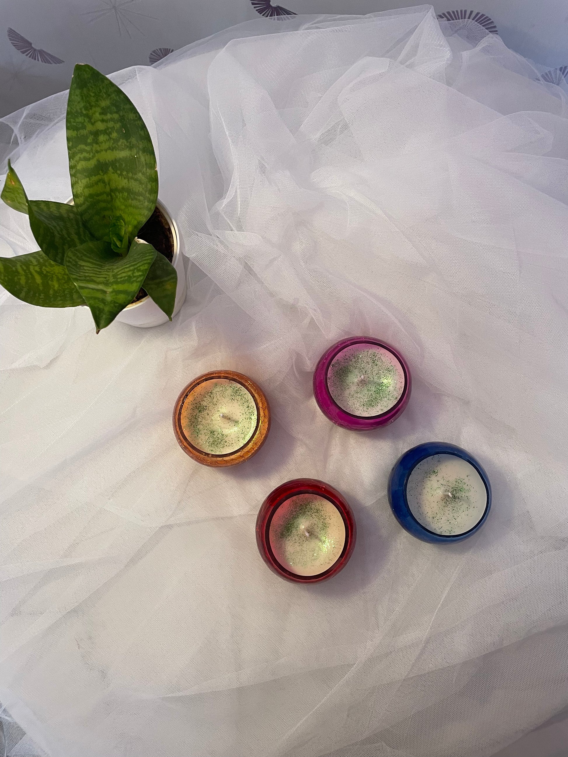 Colourful Soy Scented Jar Candle – Eco-Friendly Candle for Home Décor | 125 Gms Wax | NAV-CT-019 - Navam