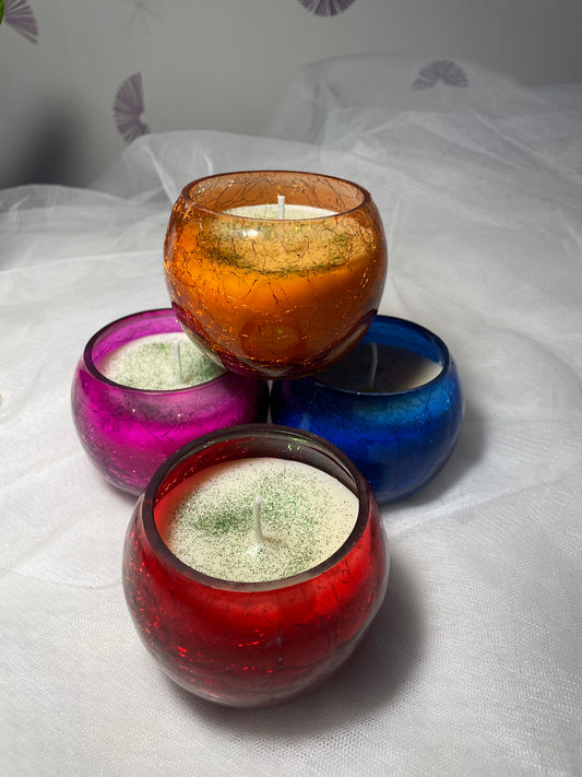 Colourful Soy Scented Jar Candle – Eco-Friendly Candle for Home Décor | 125 Gms Wax | NAV-CT-019 - Navam
