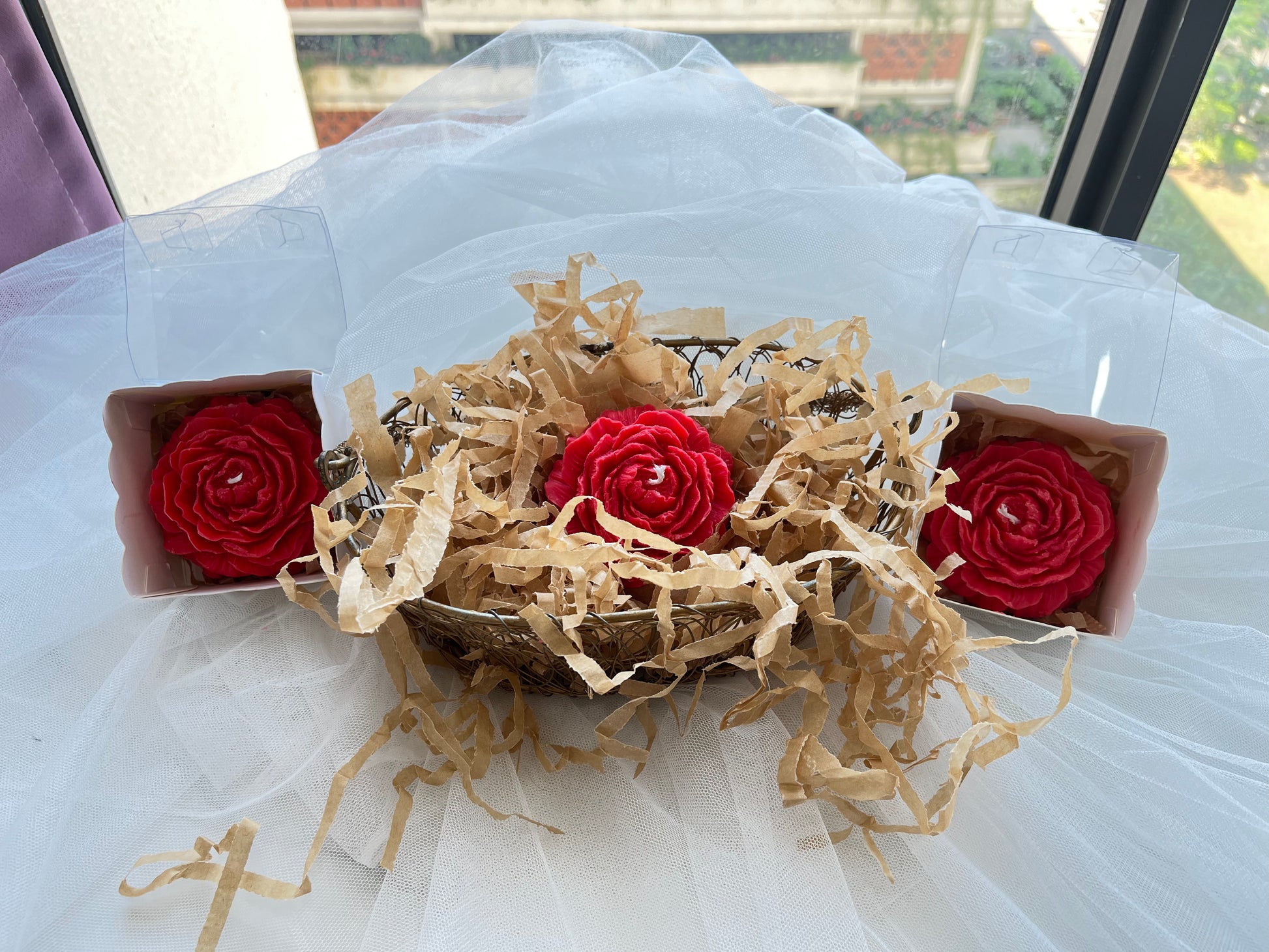 Peony Rose Soy Wax Candle | Set of 3 | NAV-CT-017 - Navam