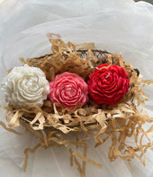 Peony Rose Soy Wax Candle | Set of 3 | NAV-CT-017 - Navam