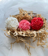 Peony Rose Soy Wax Candle | Set of 3 | NAV-CT-017 - Navam