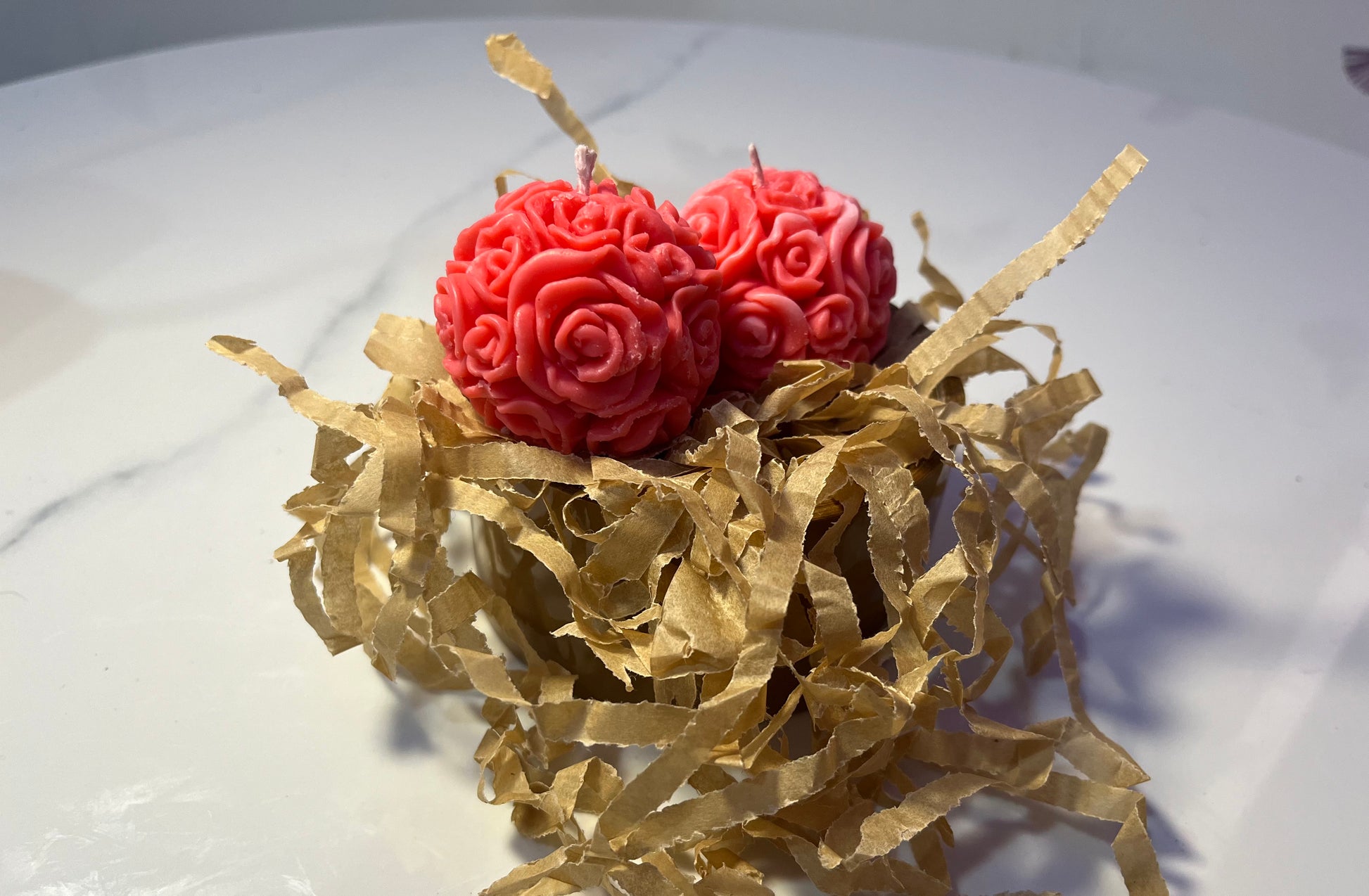 Elegant Rose Ball Sphere Candle | Set of 2  | NAV-CT-015 - Navam