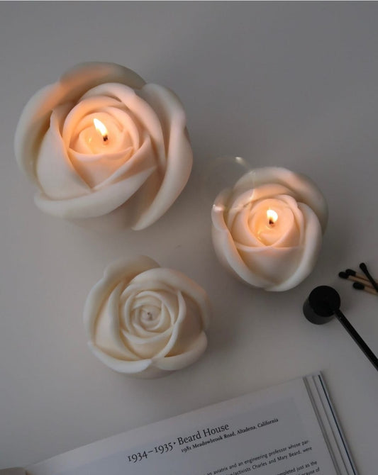 Rose Candle: Luxurious Scented Bliss | Set of 2 | - Navam