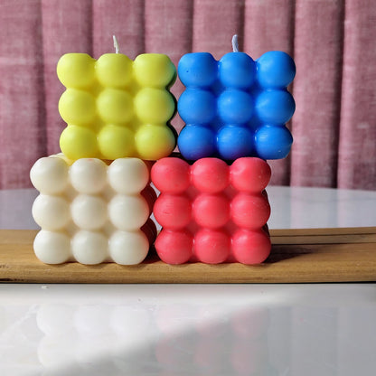 Scented Big Bubble Candle | 100 % Soy Wax | Hand Made | Set of 2 | NAV-CT-012 - Navam
