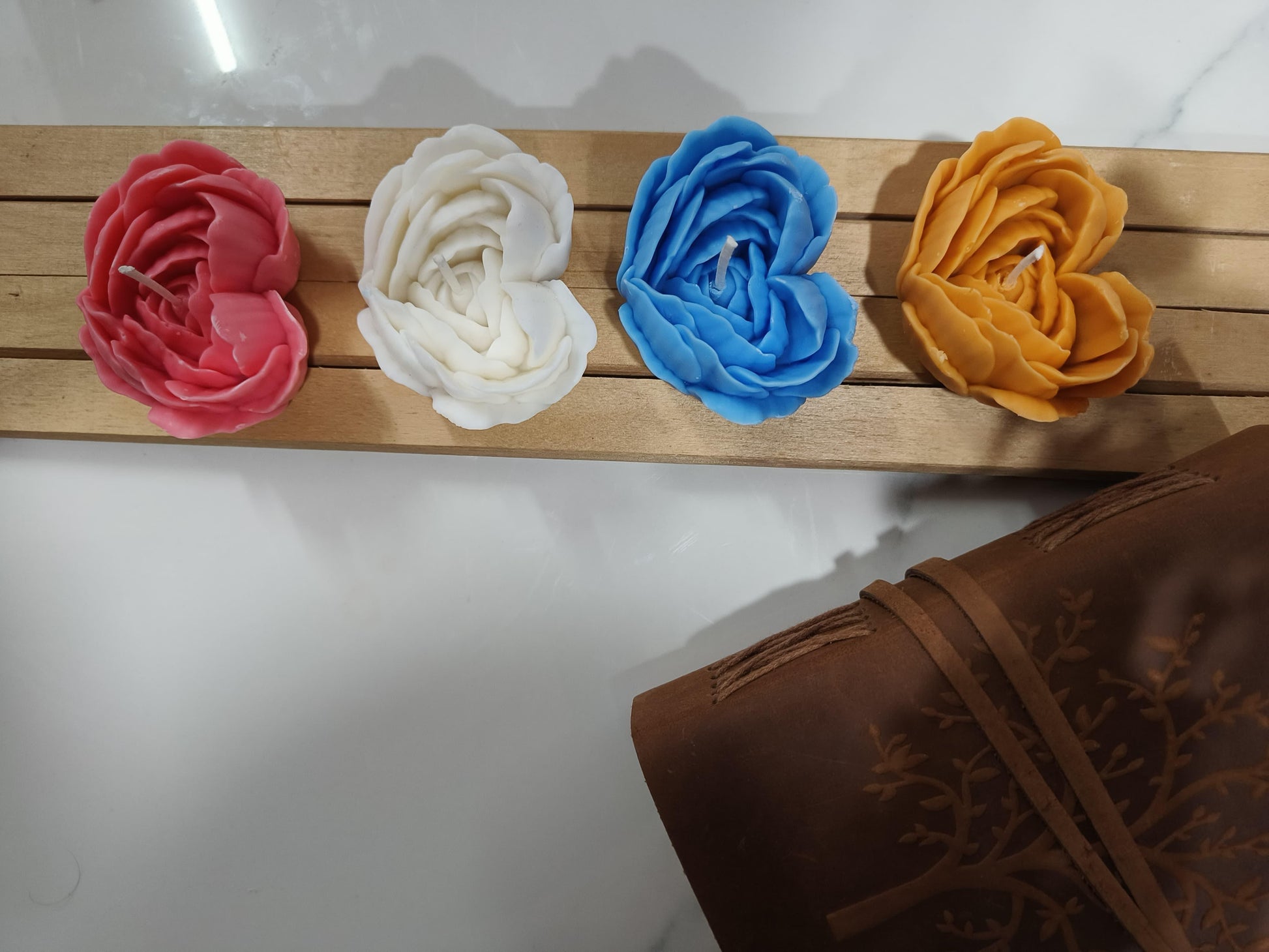 Scented Rose Heart Candle | 100% Soy | Set of 3 - Navam