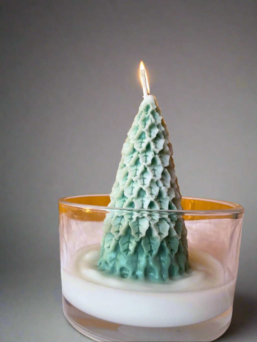 Christmas Tree Soy Wax Jar Candle – Holiday Scented Candle, Eco-Friendly, Natural Soy Wax, Long-Lasting Fragrance, Perfect Christmas Gift, Festive Aromatherapy for Home Décor - Navam