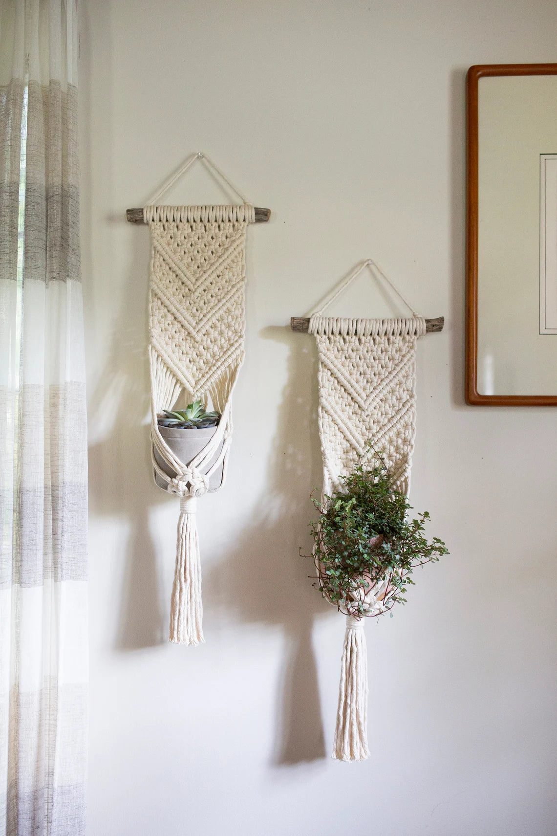 Macramé Plant Hanger – Handmade Cotton Rope Pot Holder | One Piece