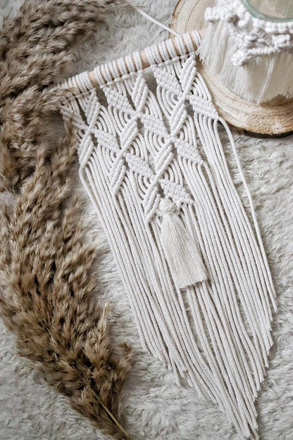 Scandinavian Macrame Wall Hanging | Minimal Boho Tapestry