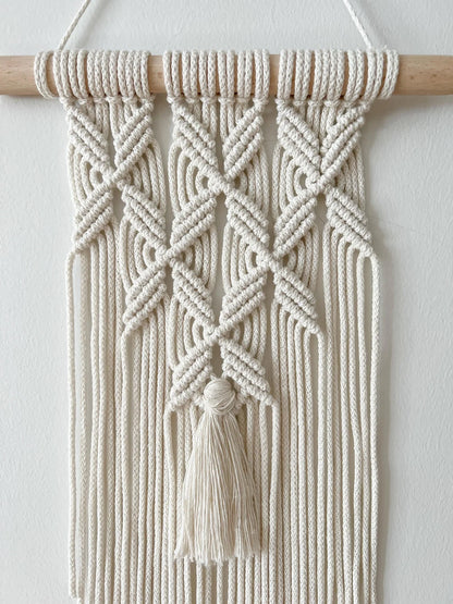Scandinavian Macrame Wall Hanging | Minimal Boho Tapestry