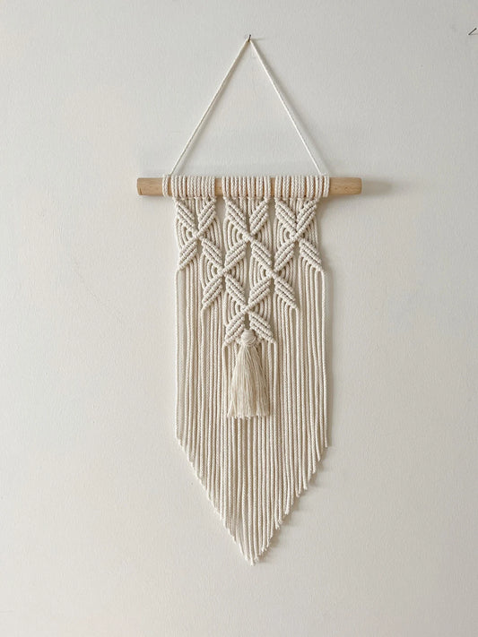 Scandinavian Macrame Wall Hanging | Minimal Boho Tapestry