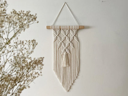 Scandinavian Macrame Wall Hanging | Minimal Boho Tapestry