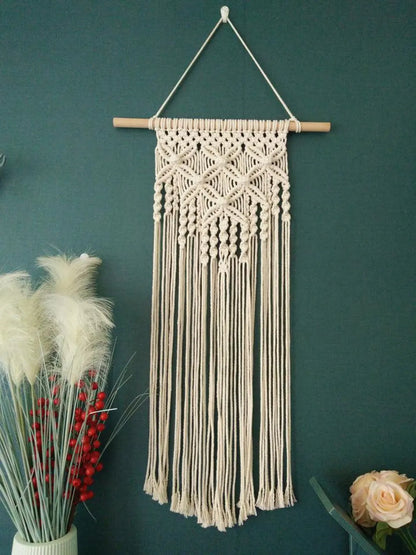 Boho Macramé Wall Hanging | Handmade Cotton Woven Tapestry for Living Room & Bedroom Décor