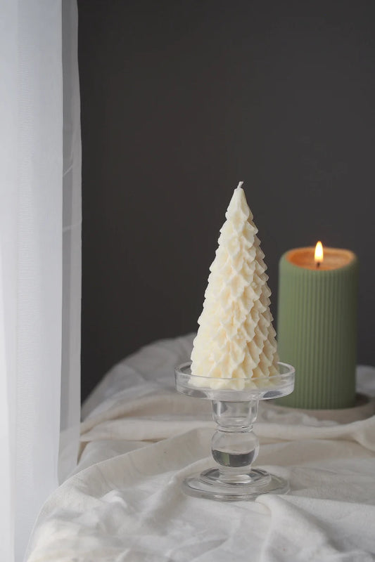 Christmas Tree Candle - Festive & Fragrant Holiday Decor | Set 0f 2 | Soy Wax | - Navam