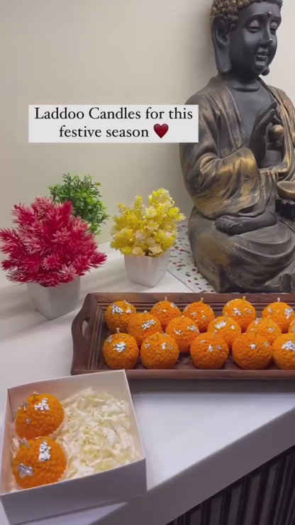 Sweet Ladoo Glow Candle | 100% Soy Wax | NAV-CT-011